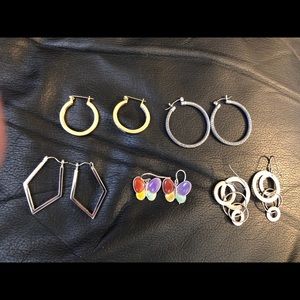 Lot of 10 Sterling Silver .925 designer earrings